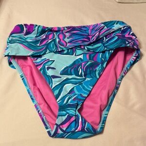 NWOT Lilly Pulitzer Pink and Blue Bikini Bottom